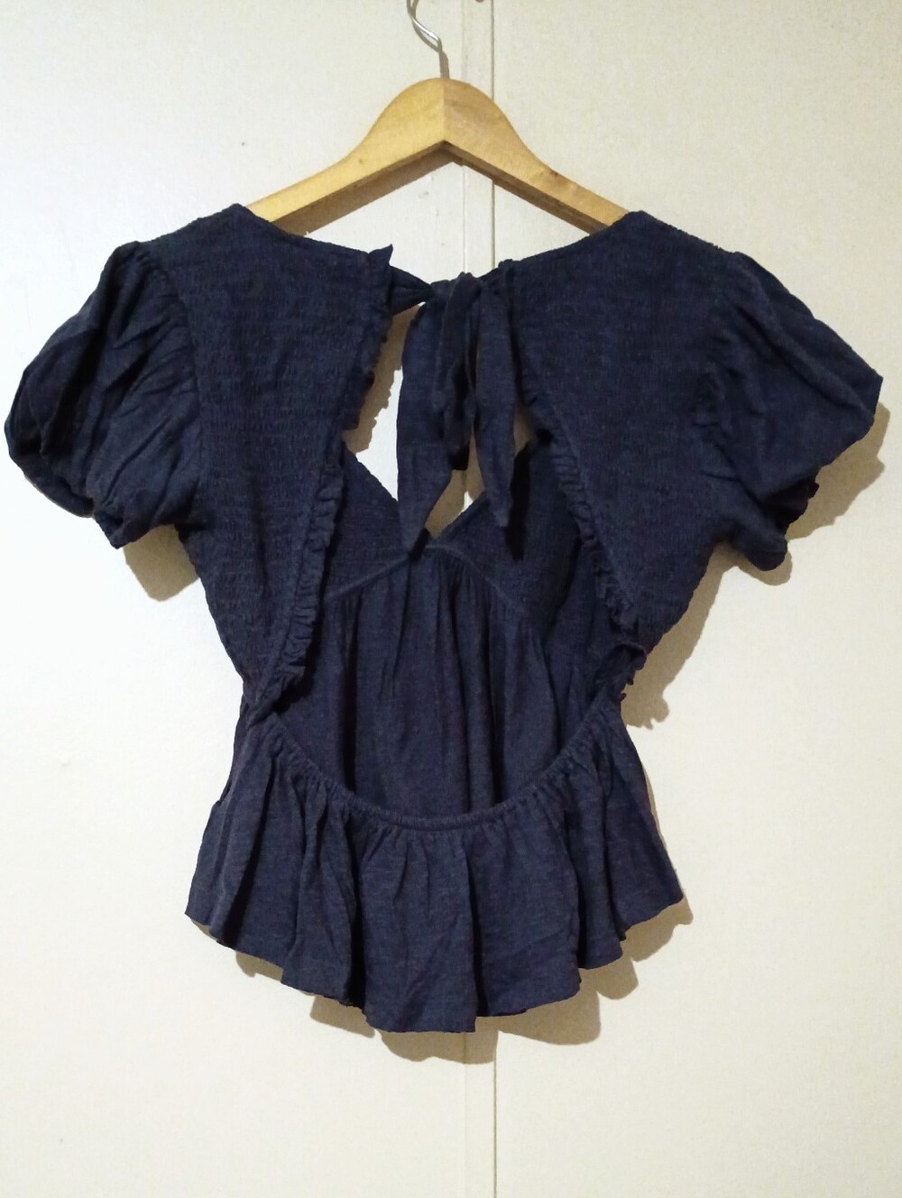 NWOT **Free People** Charlotte Smocked Open Back Top. Size S - Picture 5 of 11